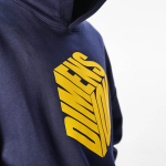 Unisex oversized hoodie 340 g/m² van katoen en polyester Ericeira kleur marineblauw
