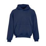 Unisex oversized hoodie 340 g/m² van katoen en polyester Ericeira kleur marineblauw vooraanzicht