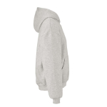 Unisex oversized hoodie 340 g/m² van katoen en polyester Ericeira kleur lichtgrijs gemarmerd tweede weergave