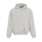 Unisex oversized hoodie 340 g/m² van katoen en polyester Ericeira kleur lichtgrijs gemarmerd vooraanzicht
