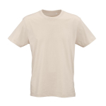 Unisex T-shirt van biologisch katoen regular fit 165g/m² Copacabana kleur beige vooraanzicht
