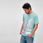 Unisex T-shirt van biologisch katoen regular fit 165g/m² Copacabana kleur lichtgroen sfeerweegave