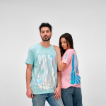 Unisex T-shirt van biologisch katoen regular fit 165g/m² Copacabana kleur lichtgroen tweede sfeerweergave