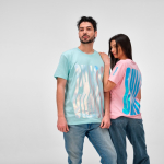Unisex T-shirt van biologisch katoen regular fit 165g/m² Copacabana kleur lichtgroen derde sfeerweergave