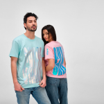 Unisex T-shirt van biologisch katoen regular fit 165g/m² Copacabana kleur lichtgroen sfeerweegave