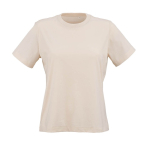 Dames T-shirt van biologisch ring-spun katoen 165 g/m² Copacabana kleur beige vooraanzicht
