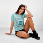 Dames T-shirt van biologisch ring-spun katoen 165 g/m² Copacabana kleur lichtgroen sfeerweegave
