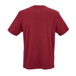 Unisex T-shirt van biologisch katoen in ribbreisel 180 g/m² Maya kleur bordeaux achter weergave