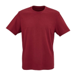 Unisex T-shirt van biologisch katoen in ribbreisel 180 g/m² Maya kleur bordeaux vooraanzicht