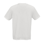 Unisex T-shirt van biologisch katoen in ribbreisel 180 g/m² Maya kleur wit achter weergave