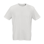 Unisex T-shirt van biologisch katoen in ribbreisel 180 g/m² Maya kleur wit vooraanzicht