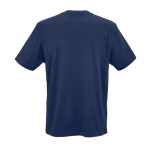 Unisex T-shirt van biologisch katoen in ribbreisel 180 g/m² Maya kleur marineblauw achter weergave
