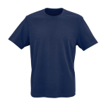 Unisex T-shirt van biologisch katoen in ribbreisel 180 g/m² Maya kleur marineblauw vooraanzicht