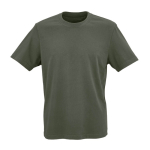Unisex T-shirt van biologisch katoen in ribbreisel 180 g/m² Maya kleur miliair groen vooraanzicht