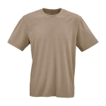 Unisex T-shirt van biologisch katoen in ribbreisel 180 g/m² Maya kleur lichtbruin vooraanzicht
