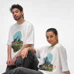 Unisex oversize T-shirt van biologisch katoen 240 g/m² Paloma kleur wit derde sfeerweergave
