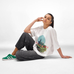 Unisex oversize T-shirt van biologisch katoen 240 g/m² Paloma kleur wit vijfde weergave