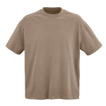 Unisex oversize T-shirt van biologisch katoen 240 g/m² Paloma kleur lichtbruin vooraanzicht