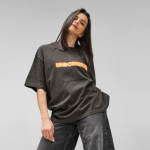 Unisex oversize T-shirt van biologisch katoen 240 g/m² Paloma kleur lila derde sfeerweergave