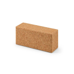 Antislip yogablok van kurk voor balans en rekken kleur naturel