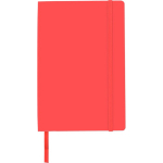 A5 gelijnd notitieboek van PU met elastische sluiting kleur rood eerste weergave