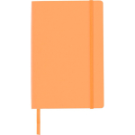 A5 gelijnd notitieboek van PU met elastische sluiting kleur oranje eerste weergave