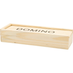 Dominospel met FSC houten stenen in houten doosje kleur bruin eerste weergave