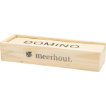 Dominospel met FSC houten stenen in houten doosje eerste weergave