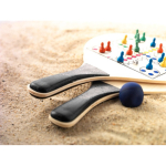 FSC houten strandbatjes met bordspellen en bal zevende weergave