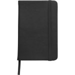 A5-notitieboek met elastische sluiting en blanco pagina’s kleur zwart eerste weergave