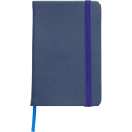 A5-notitieboek met elastische sluiting en blanco pagina’s kleur blauw eerste weergave