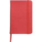A5-notitieboek met elastische sluiting en blanco pagina’s kleur rood eerste weergave