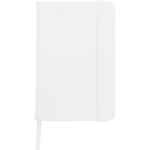A5-notitieboek met elastische sluiting en blanco pagina’s kleur wit eerste weergave