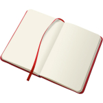 A5-notitieboek met elastische sluiting en blanco pagina’s vierde weergave