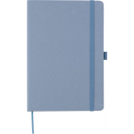A5 gelijnd notitieboek met kaft van gerecycled kartobn kleur blauw tweede weergave