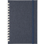 A5 gelijnd notitieboek van plastic met elastische sluiting kleur blauw eerste weergave