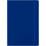 A5 kartonnen gelijnde notitieboek met elastische sluiting kleur blauw eerste weergave