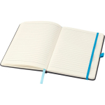 A5 gelijnd notitieboek van kunstleer met elastische sluiting vierde weergave