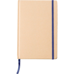 A5 gelijnd notitieboek van karton met elastieksluiting kleur blauw eerste weergave