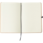 A5 gelijnd notitieboek van gerecycled kunstleer met bladwijzer vierde weergave