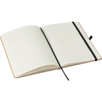 A5 gelijnd notitieboek van gerecycled kunstleer met bladwijzer zesde weergave
