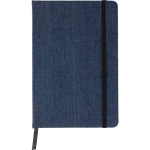 A5 gelijnd notitieboek van denimstof met casual afwerking eerste weergave