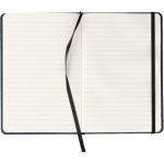 A5 gelijnd notitieboek van denimstof met casual afwerking tweede weergave