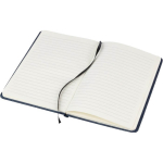 A5 gelijnd notitieboek van denimstof met casual afwerking vierde weergave