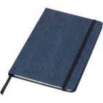 A5 gelijnd notitieboek van denimstof met casual afwerking vijfde weergave