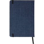 A5 gelijnd notitieboek van denimstof met casual afwerking zesde weergave
