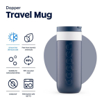Roestvrijstalen thermobeker met anti-lekmechanisme Dopper 400 ml kleur marineblauw eerste weergave