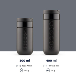 RVS thermobeker voor onderweg met klapdeksel Dopper 300 ml kleur zwart zesde weergave