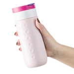 RVS thermobeker voor onderweg met klapdeksel Dopper 300 ml kleur roze derde weergave