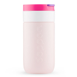 RVS thermobeker voor onderweg met klapdeksel Dopper 300 ml kleur roze vierde weergave